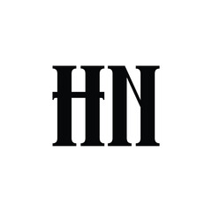 HN monogram logo design letter text name symbol monochrome logotype alphabet character simple logo