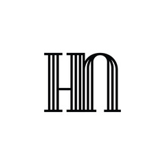 HN monogram logo design letter text name symbol monochrome logotype alphabet character simple logo