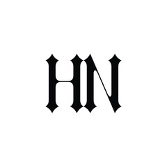 HN monogram logo design letter text name symbol monochrome logotype alphabet character simple logo