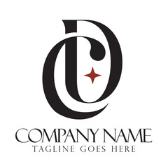 Initial CD or DC creative, modern, and elegant vector logo design templates for a luxury business