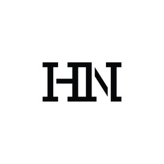 HN monogram logo design letter text name symbol monochrome logotype alphabet character simple logo