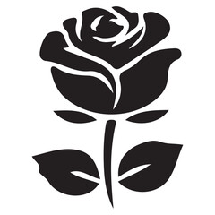 black rose vector. vector illustration eps 10