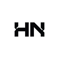 HN monogram logo design letter text name symbol monochrome logotype alphabet character simple logo