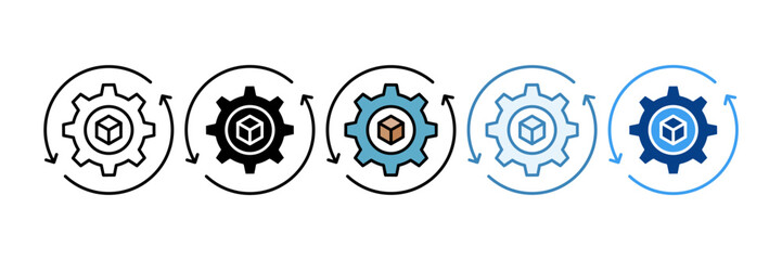 Iteration  Icon Set Multiple Style Collection