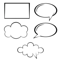 Comic Speech Bubbles Vector Design