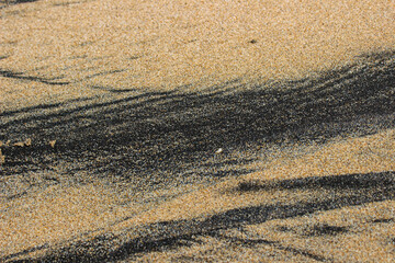 Beach sand mixed with a little iron sand