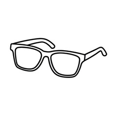 Black outline eyeglasses vector illustration stylish accessory design for fashion and optics visuals