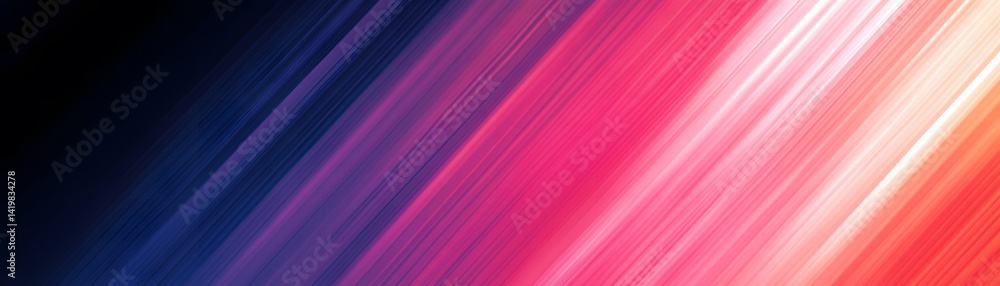 Poster vibrant diagonal color gradient transitions.