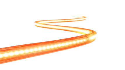 Yellow Light Trail Speed Lines with Motion Effect Isolated on Transparent Background