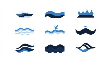 Fototapeta premium Water Wave Logo Collection