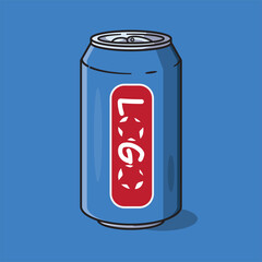 aluminium can icon. soda can doodle hand drawn icon. Outline drawing soda can line clipart symbol