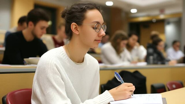 Student Engaged in Policy Debate During Classroom Session