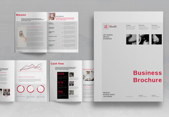 Red Business Brochure Layout