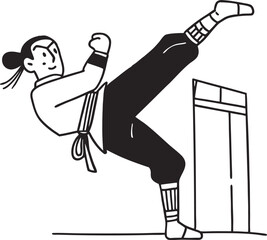 man with kung Fu pose