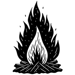 vector illustration of fire flames