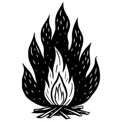 vector illustration of fire flames
