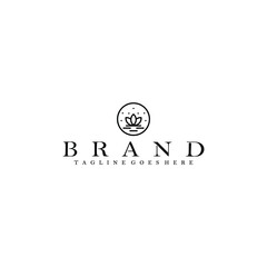 Lotus flower logo design vector