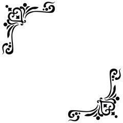 The Illustration of Border Corner Ornate