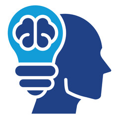 Initiative Glyph Dual Tone, Creative Thinking and Idea Generation