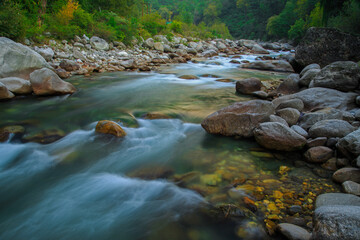 A mountain stream in Tirthan Valley (Himachal Pradesh, India)