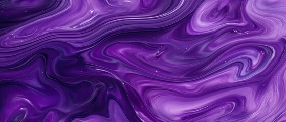 Fototapeta premium Abstract Purple Swirls: A mesmerizing Fluid Art Painting