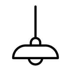 ceiling lamp line icon