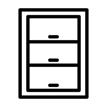 recommend clip art: chest of drawers line icon