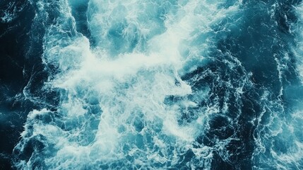 Turbulent Water Surfaces Showing Froth And Rushing Movement Downward