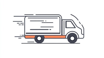 Delivery Truck Icon, Fast Shipping