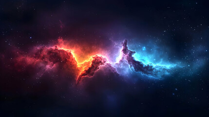 Obraz premium Colorful Nebula In Dark Space
