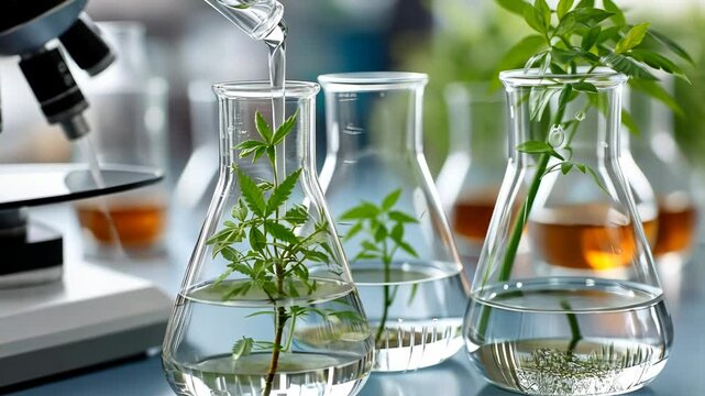 Exploring the process of plant extraction and laboratory analysis for scientific research on herbal compounds