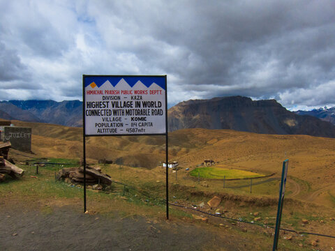 Komic village of Spiti Valley which is the world's highest village connected by a motorable road
