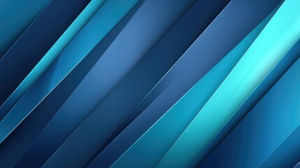 Obraz premium A vibrant abstract design featuring overlapping blue and turquoise layered shapes, creating a dynamic and modern visual effect.
