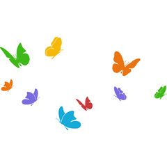 Rainbow Butterflies Illustration