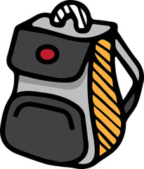 vector illustration of a school bag