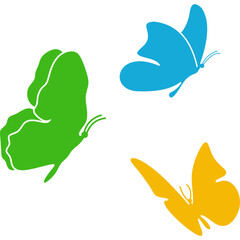 Rainbow Butterflies Illustration