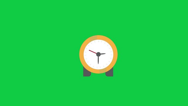 Clock timer in fast-moving time-lapse animation showing the passage of time with smooth rotating motion.