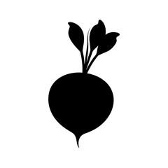 beet-vector-silhouette illustration