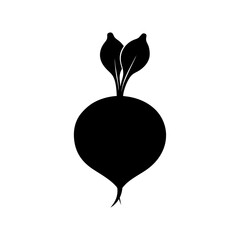 beet-vector-silhouette illustration