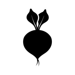 beet-vector-silhouette illustration