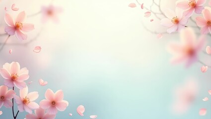 Fototapeta premium Pastel delicate blurred floral background