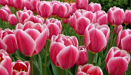 Mesmerizing Tulipa Sprengeri flowering plants in the middle of the field
1