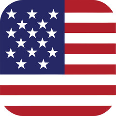 usa flag icon on white background