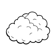 Cartoon Brain Outline Vector Illustration Medical Concept Educational Resource Neurological Symbol