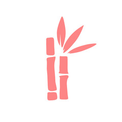 Fototapeta premium Bamboo tree silhouette vector icon