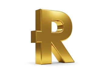 Obraz premium 3d golden R symbol