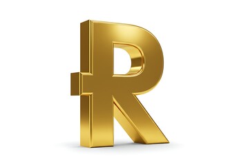 Obraz premium 3d golden R symbol
