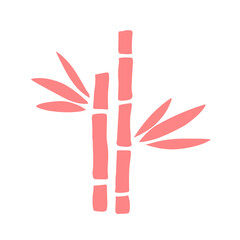Bamboo tree silhouette vector icon
