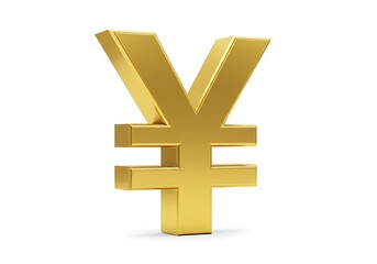Fototapeta premium Golden yen symbol