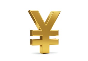 Obraz premium Golden yen symbol